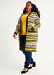 Chevron Open Front Cardigan, Military Olive image number 0