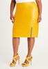 Faux Leather Pencil Skirt, Nugget Gold image number 0