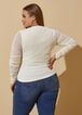 Ruched Sweetheart Mesh Top, White image number 1
