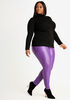High Waist Faux Leather Legging, Purple image number 2