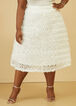 Ruffled Tulle Midi Skirt, White image number 2