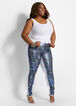 White Camo Sequin Front Skinny, White image number 2