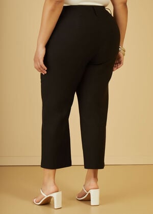 Stretch Twill Pull On Capris, Black image number 1
