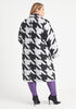 Houndstooth Double Breasted Coat, Black White image number 1
