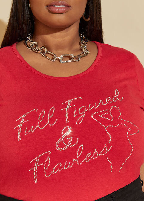 Flawless Embellished Tee, Barbados Cherry image number 2