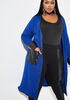 Faux Leather Trimmed Duster, Sodalite image number 2
