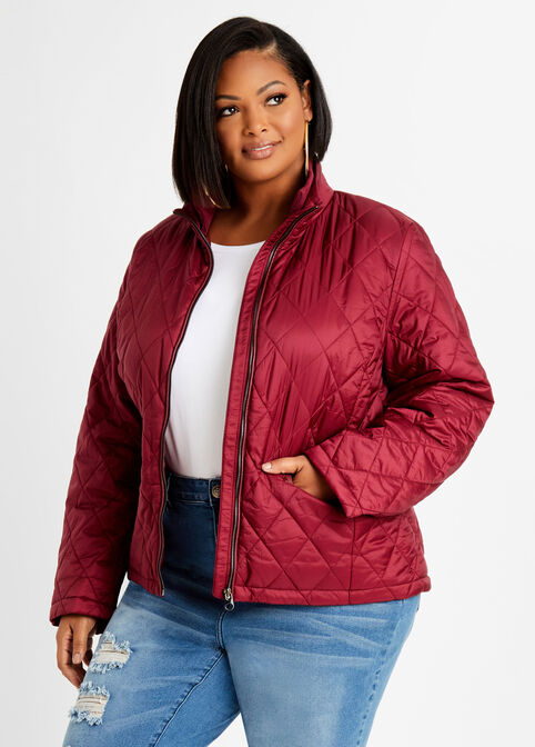 Shop Ashley Stewart Best Plus Size Coats Plus Size Quilted Jackets image number 0