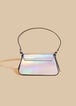 Iridescent Faux Leather Bag, Silver image number 2