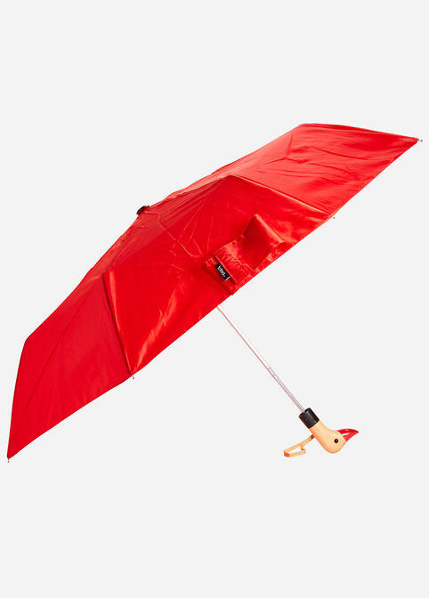 Totes Duck Handle Auto Umbrella, Red image number 1