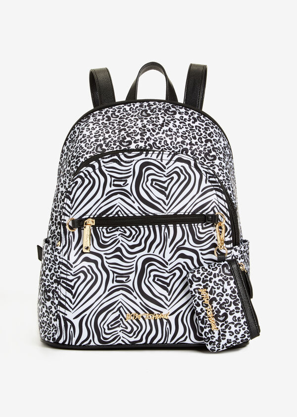 Betsey Johnson XO Zen Backpack, Black White image number 0