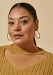 Cutout Cable Knit Sweater, Pale Gold image number 2