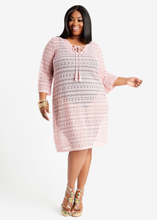 Plus Size Swim Cover Up Sexy Plus Size Mesh Cover Up Dress image number 0