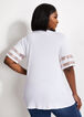 Sequin Trending Curves Graphic Tee, White image number 2