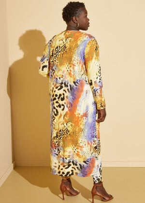 Printed Knit Duster, Multi image number 1