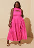 Cutout Cotton Maxi Dress, Beetroot Purple image number 0