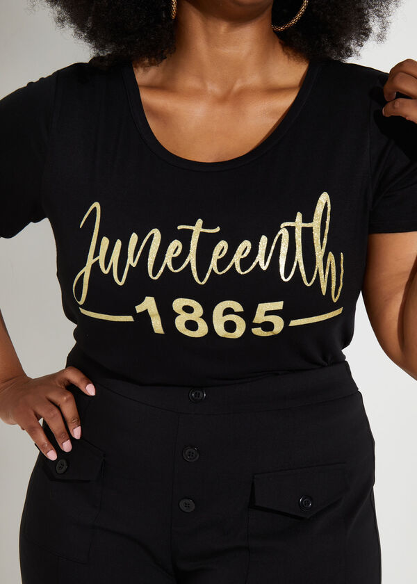 Juneteenth 1865 Graphic Tee, Black image number 2