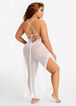 Lace Halter Chemise Nightgown Set, White image number 1