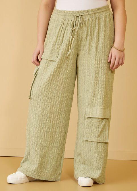 Textured Cargo Pants, Green image number 3