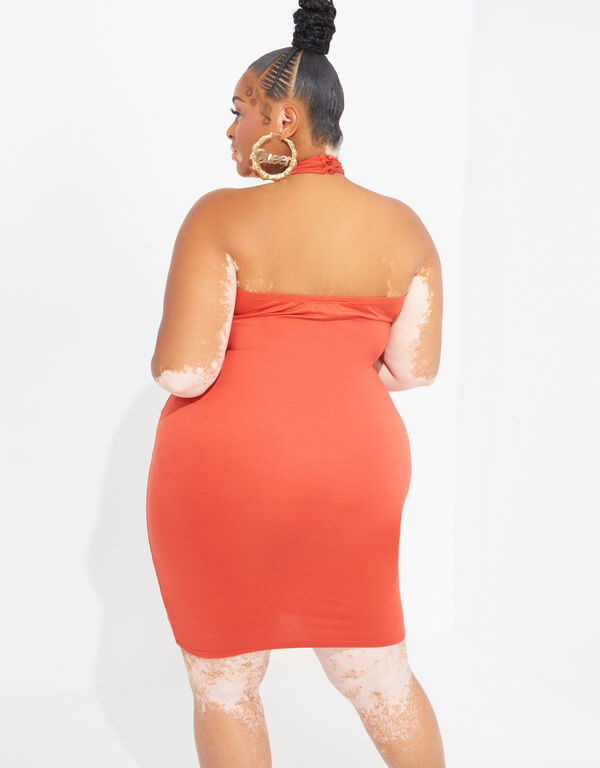 The Katalina Bodycon Dress, Rust image number 1