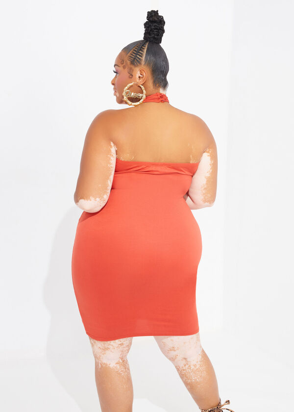 The Katalina Bodycon Dress, Rust image number 1