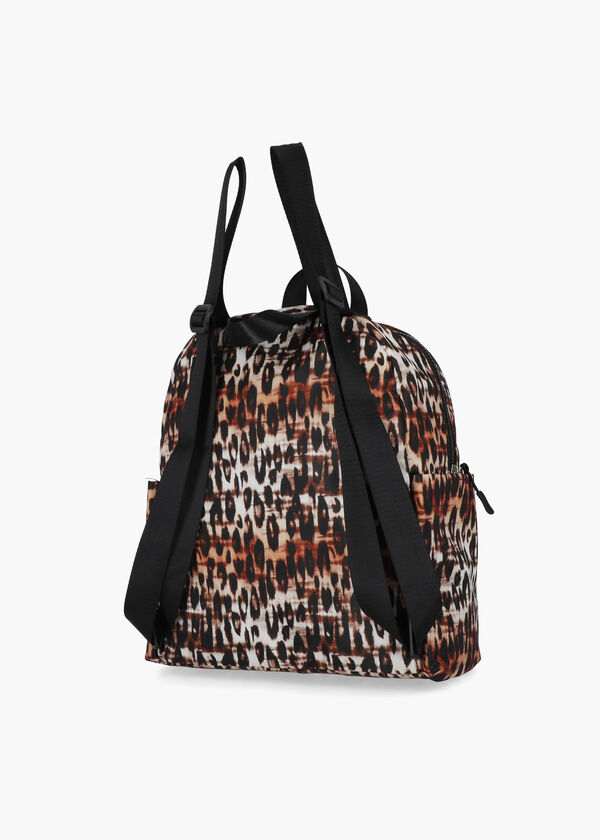 Tahari Monroe Leopard Backpack, Natural Leopard image number 4