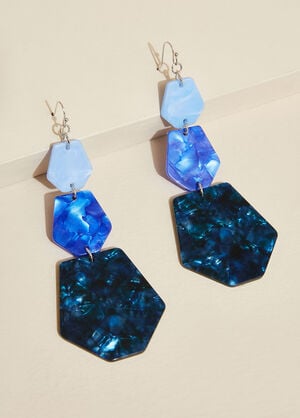 Tiered Marbled Earrings, Surf The Web image number 1