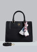 Trendy Anne Klein Faux Leather Scarf Mini Satchel Handbag image number 0