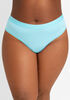 Cotton Ruched Hipster Brief, Teal image number 0