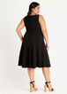 Textured Sleeveless A Line Dress, Black image number 1