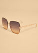 Oversized Gradient Sunglasses, Camel Taupe image number 2