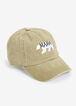 Mama Bear Embroidered Baseball Hat, Beige Khaki image number 0
