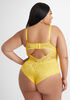 Lace Sweetheart Lingerie Bodysuit, Golden Yellow image number 1