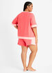 Christian Siriano Tee & Short Set, Red image number 1
