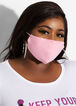 Solid Cotton Fashion Face Mask Set, White image number 1