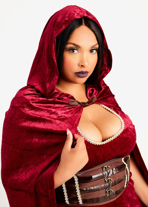 Red Riding Hood Halloween Costume, Red image number 2