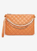 Quilted Chain Link Wristlet, Marmalade image number 0
