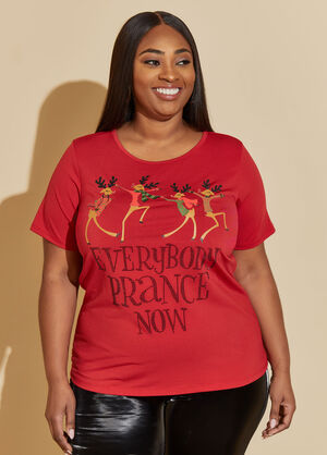 Everybody Prance Now Graphic Tee, Red image number 0
