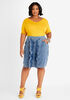 Ruffle Trimmed Denim Skirt, Denim image number 2