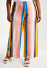 Striped Jersey Wide Leg Pants, Multi image number 0