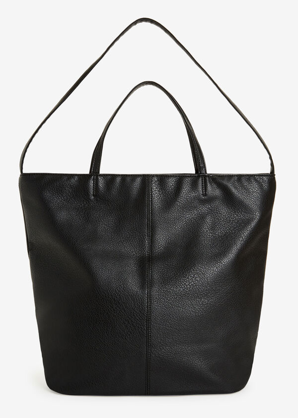 London Fog Laura Faux Leather Tote, Black image number 2