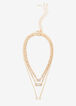 Gold Layer Pave Pendant Necklace, Gold image number 0