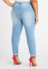 Sequin Rip & Repair Skinny Jean, Denim image number 1
