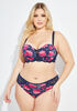 Micro and Lace Cheeky Panty, Navy image number 0