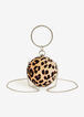 Embellished Leopard Sphere Clutch, Brown Animal image number 1