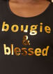Bougie Fringed Graphic Tee, Black image number 2