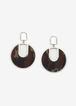 Camo Disc Cutout Drop Earrings, Olive Night image number 0
