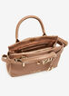 Bebe Evie Small Satchel, Camel Taupe image number 2