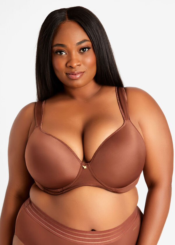 Chocolate Plunge Butterfly Bra, Chocolate Brown image number 0