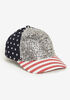 Studded Americana Baseball Hat, Navy image number 1