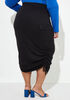 French Terry Midi Cargo Skirt, Black image number 1